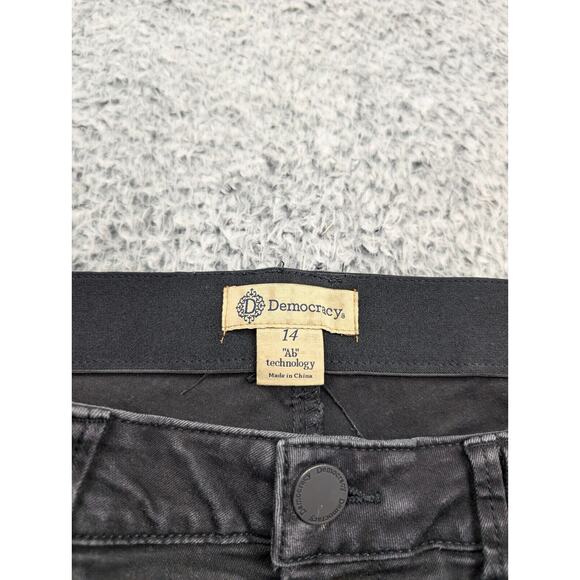 Democracy Jeans Womens 14 Black Ab Technology Skinny Stretch Normcore Casual - Picture 4 of 10